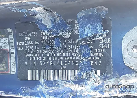 2022 Kia Sorento S z USA, uszkodzony, nr VIN 5XYRL4LC4NG160847